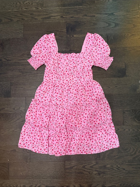 Dresses & Skirts - Pink Floral Smocked Tiered Dress